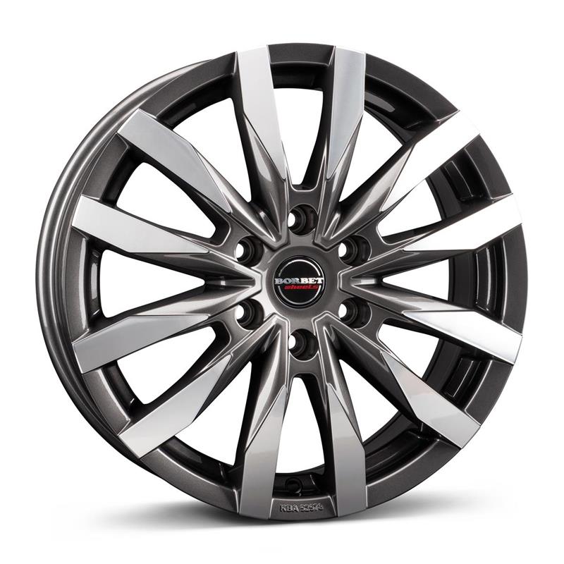 Borbet CW6 mistral anthracite glossy polished 6,5x16 6x130 ET62 CB84,1 60° 1350 kg 497025