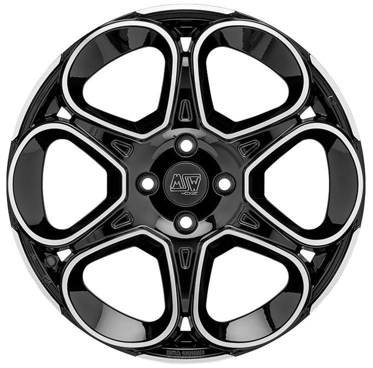 MSW 83 Gloss Black Full Polished 7x17 5x114.3 ET32 CB73,1 60° 690 kg W19478502T56