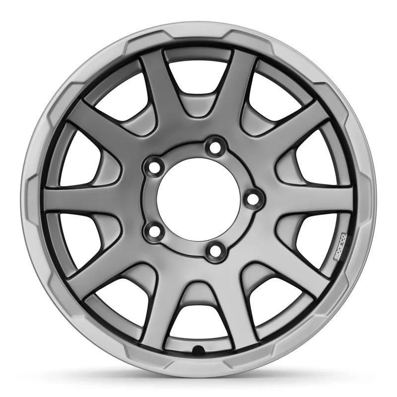Sparco Dakar Matt Dark Greey Lip Polished NO CAP 5,5x16 5x139.7 ET5 CB108,1 (NO CAP) 60° 500 kg W29080001TM7