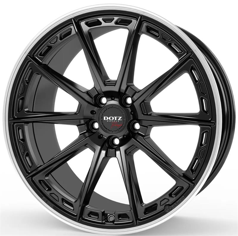 Dotz Sonoma dark Black matt/polished lip 8,5x19 5x114.3 ET45 CB71,6 60° 780 kg OSO9L0KL45
