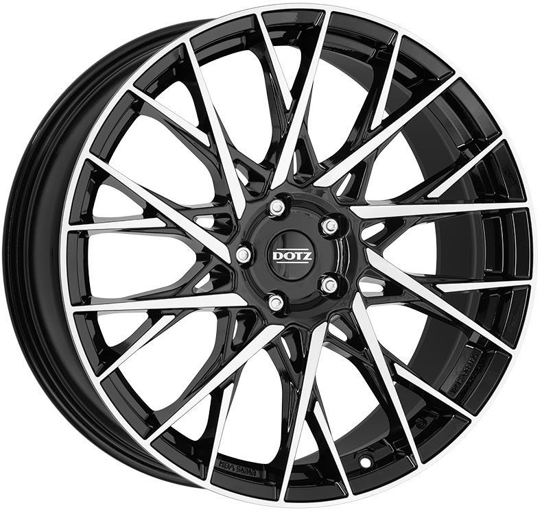 Dotz Fuji dark Black/polished 7,5x18 5x112 ET48 CB70,1 60° 670 kg OFUF8BP48