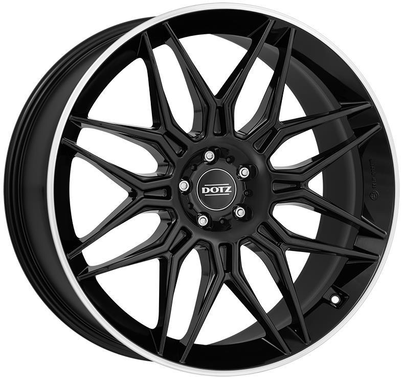 Dotz LongBeach dark Black/polished lip 9x20 5x108 ET48 CB63.4 60° 1045 kg OLO0MHBL48