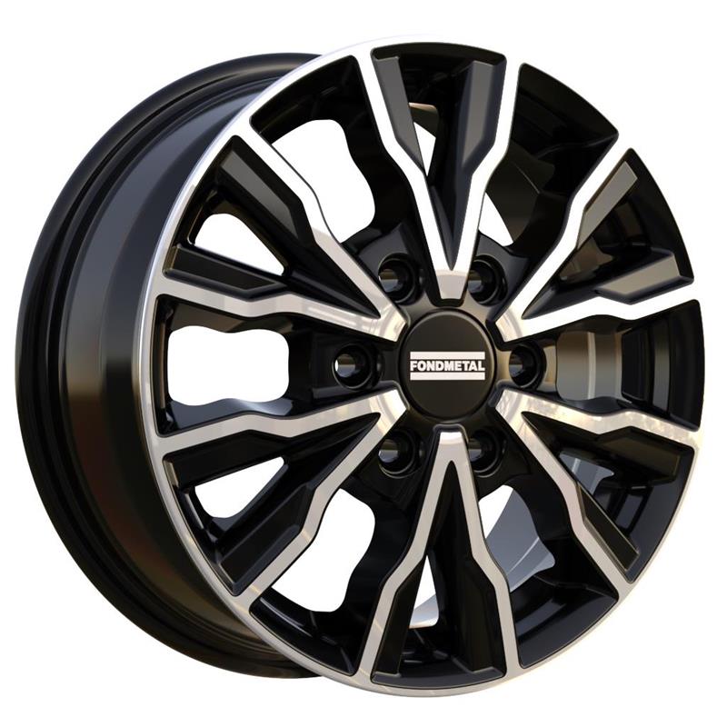Fondmetal PRO2 Glossy Black Machined 6,5x16 6x120 ET50 CB74.5 60° 1250 kg RF19901