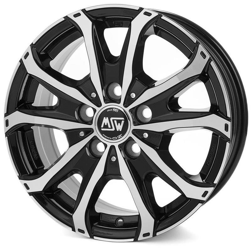 MSW 48 Van Gloss Black Full Polished 7x17 5x130 ET68 CB78.1 60° 1300 kg W19328007T56