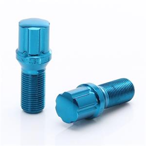 JR Bolts Blue JB1-14125H27BL M14x1.25x27 JB1 Hex 20mm Conical 60° 20 pcs + Key
