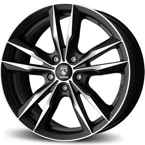 Reds Fast Matt Black polished 7,5x17 5x100 ET40 CB72,3 60° 535 kg WFAE75740500E