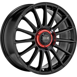 OZ Racing Superturismo Evoluzione Gloss Black + Red Lettering 8×18 5×114.3 ET45 CB75,0 60° 680 kg W01854207EM4
