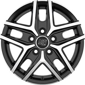 MSW 40 Van Gloss Black Full Polished 6,5x16 5x160 ET55 CB65,1 60° 1300 kg W19362009T56