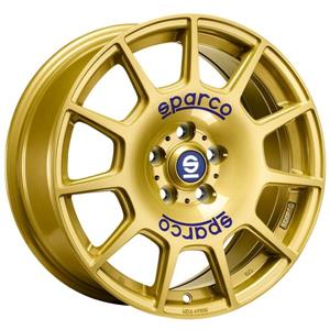 Sparco Terra Race Gold Blue Lettering 7,5×17 5×100 ET48 CB63,3 60° 610 kg W29047500B3