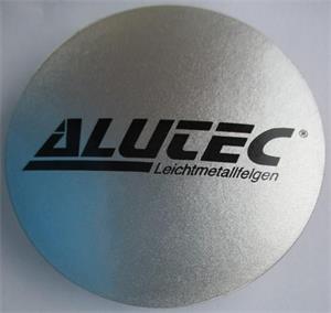 Alutec Wheel Cap 56mm Silver with Black lettering N25 9N25ALUTEC-SW