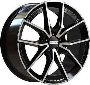 Fondmetal Elatha Glossy Black Machined 8×18 5×112 ET45 CB66,5 R13 800 kg RF19103