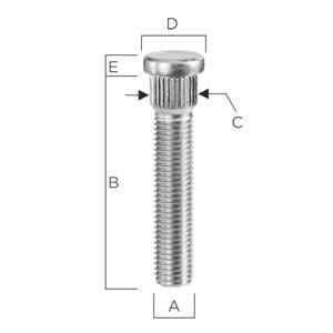 M12x1.25x62 Stud 1 pcs (CRP143B62)