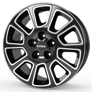 Rial Transporter 2 diamond-black frontpolished 6,5x16 5x130 ET66 CB89,1 60° 1250 kg TP2-65666O43-1